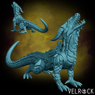 drake mount 3 presupported velrock art miniatures Tabletop Characters & Creatures Fantasy Universe Store dragon fantasy lizard rpg d&d dnd guard-drake 3d print model - Mito3D
