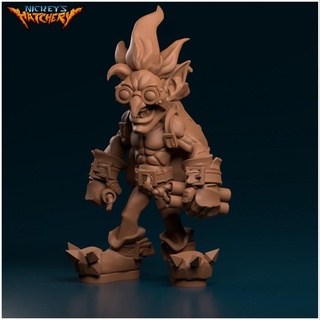 goblin splodey gyk nickey's hatchery Tabletop Characters & Creatures Fantasy Universe bomb engineer explosion dynamite 3d print model - Mito3D