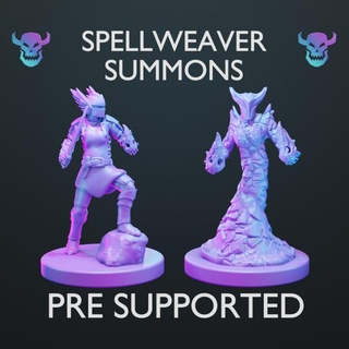 spellweaver summons pack - pre supported tom's twisted tavern Tabletop Characters & Creatures Fantasy Universe beast fantasy lion companion miniature tabletop summon spell jaws bundle frost gloomhaven 5e ally weaver frosthaven gloom 3d print model - Mito3D
