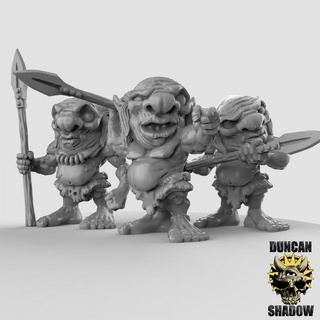 xvarts spears pre supported duncan shadow Tabletop Characters & Creatures Fantasy Universe Store fantasy dungeonsanddragons dnd tabletopgames goblins ttrpg presupported 5thed xvart 3d print model - Mito3D