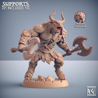 labyrinth minoc - modular b artisan guild Tabletop Characters & Creatures Fantasy Universe Store dragons dungeons fantasy mini rpg miniature tabletop minotaur supports wargame dnd ttrpg units presupported supported 3d print model - Mito3D