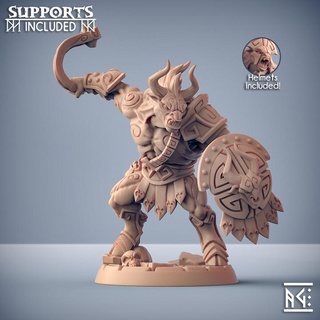 labyrinth minoc - modular c artisan guild Tabletop Characters & Creatures Fantasy Universe Store dragons dungeons fantasy mini rpg miniature tabletop minotaur supports wargame dnd ttrpg units presupported supported 3d print model - Mito3D