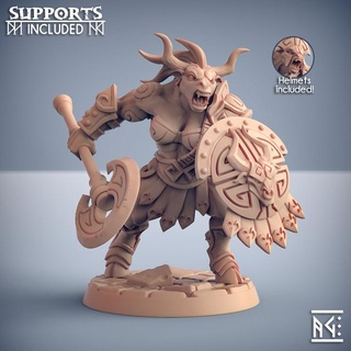 labyrinth minoc - modular artisan guild Tabletop Characters & Creatures Fantasy Universe Store dragons dungeons fantasy mini rpg miniature tabletop minotaur supports wargame dnd ttrpg units presupported supported 3d print model - Mito3D