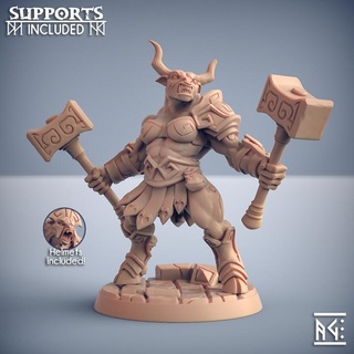 labyrinth minoc - modular e artisan guild Tabletop Characters & Creatures Fantasy Universe Store dragons dungeons fantasy mini rpg miniature tabletop minotaur supports wargame dnd ttrpg units presupported supported 3d print model - Mito3D