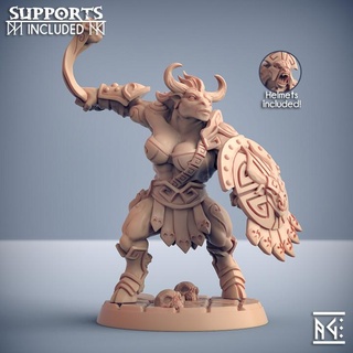 labyrinth minoc - modular f artisan guild Tabletop Characters & Creatures Fantasy Universe Store dragons dungeons fantasy mini rpg miniature tabletop minotaur supports wargame dnd ttrpg units presupported supported 3d print model - Mito3D