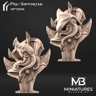 mind stealer busts miniatures blueprint  Tabletop Tabletop Characters & Creatures Fantasy Universe Store Fan Art Busts bust fantasy monster rpg warhammer depth octopus mind cthulhu tentacle squid d&d dnd pathfinder necromancer illithid busts flayer mindflayer stealer  3d print model - Mito3D