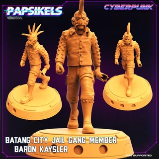 batang city jail gang member baron kaysler papsikels miniatures Tabletop Characters & Creatures Sci-Fi Universe punk 3d print model - Mito3D