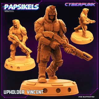 upholder vincent papsikels miniatures Tabletop Characters & Creatures Sci-Fi Universe police enforcer 3d print model - Mito3D