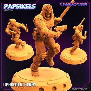 upholder henry papsikels miniatures Tabletop Characters & Creatures Sci-Fi Universe police enforcement 3d print model - Mito3D