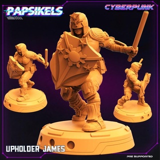 defensor James papsikels miniaturas tampo mesa personagens criaturas Sci Fi universo lei polícia Executor 3d print model - Mito3D