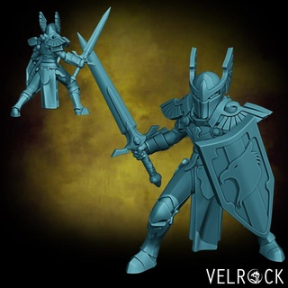 griffon knight 4 female presupported velrock art miniatures Tabletop Characters & Creatures Fantasy Universe fantasy fighter rpg soldier warrior cavalry paladin d&d dnd dungeons dragons pathfinder 3d print model - Mito3D