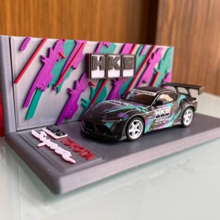 mini gt hks toyota gr Schermo base giga giocattoli Giochi giocattolo veicoli grsupra minigt 3d print model - Mito3D