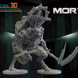 muerte mort parà warhammer ignacio berbel garcia tavolo personaggi creature fantasia universo troll ogro guerrero orco nano gigante laboratorio gioco 3d print model - Mito3D