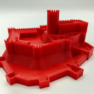 Schloss Montsorius Katalonien Spanien miniworld3d Architektur Gebäude Turm Fort Palast Wahrzeichen Joel Catalunya Festung Miniwelt espa Kastell castillo lächeln 3d print model - Mito3D