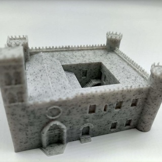 Palacio kabrera beyaz ispanya miniworld3d mimari bina kule kale Saray dönüm noktası Joel catalunya mini dünya espa castillo 3d print model - Mito3D
