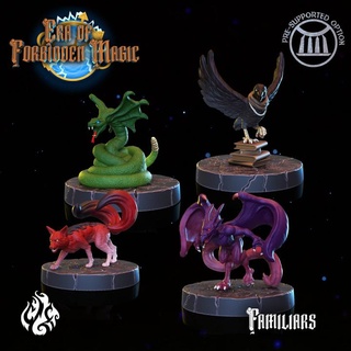 magical familiar companions crippled god foundry Tabletop Characters & Creatures Fantasy Universe Store crow fantasy fox rpg wargames wizard magic snake patreon spell dnd pathfinder imp cgf familiars forbidden 3d print model - Mito3D