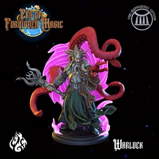 warlock old ones crippled god foundry Tabletop Characters & Creatures Fantasy Universe Store rpg wizard magic cthulhu wargame tentacles patreon spell dnd pathfinder sorcerer cgf forbidden farrealm 3d print model - Mito3D