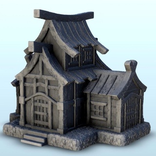 oriental grande templo 15 medieval paisaje terreno juego guerra hartalia miniaturas mesa 3D imprimible fantasía Japón vehículo agua Asia asiático japonés paisajes tradicional 3d print model - Mito3D