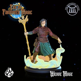 weave mages crippled god foundry Tabletop Characters & Creatures Fantasy Universe Store fantasy rpg wizard magic staff mage warlock wargame patreon spell dnd pathfinder sorcerer cgf forbidden 3d print model - Mito3D