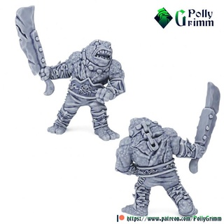 tabletop fantasy miniature frogfolk grung set barbarian pollygrimm Tabletop Characters & Creatures Fantasy Universe creature game mini monster character boardgame frog amphibious dnd toad anthropomorphic slave berserk bullywug 3d print model - Mito3D
