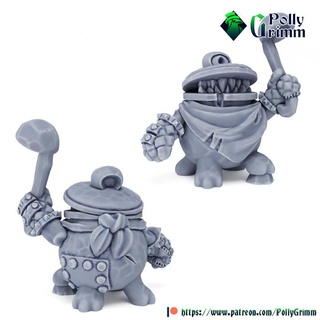 tabletop fantasy miniature kettle pot mimic golem borsh pollygrimm Tabletop Characters & Creatures Fantasy Universe creature game mini monster character boardgame dnd pathfinder 3d print model - Mito3D