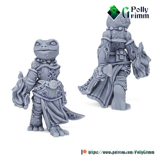 tabletop fantasy miniature frogfolk grung set magus pollygrimm Tabletop Characters & Creatures Fantasy Universe creature game girl mini monster warrior magic boardgame frog amphibious toad furry anthropomorphic bullywug 3d print model - Mito3D