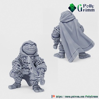 tabletop fantasy miniature frogfolk grung set rogue thief pollygrimm Tabletop Characters & Creatures Fantasy Universe creature game mini monster character boardgame frog amphibious toad furry anthropomorphic bullywug 3d print model - Mito3D