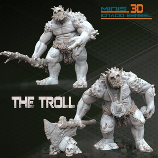 el troll parà juegos roll ignacio berbel garcia tavolo personaggi creature fantasia universo d ogro guerrero orco nano gigante gooblin 3d print model - Mito3D
