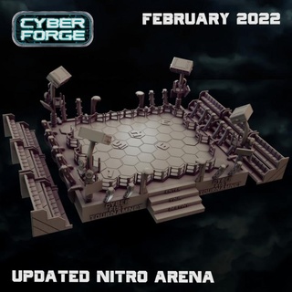 cyber forge fist tournament nitro arena titan miniatures Store 40k fight fighter sci-fi street terrain warhammer necromunda mortal kombat tekken 3d print model - Mito3D