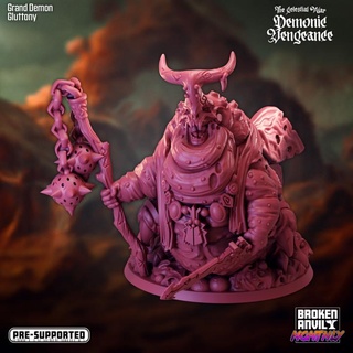 celestial guerra demoníaco venganza grandioso demonio glotonería roto yunque miniaturas mesa caracteres criaturas fantasía universo Tienda horror alas cuernos Mazo dnd abismo juegos ttrpg 3d print model - Mito3D