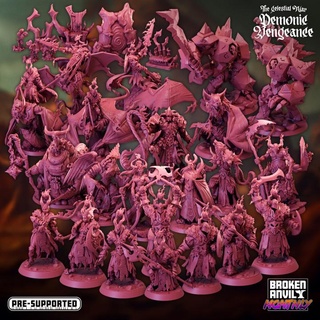 celestial guerra demoníaco venganza completar paquete roto yunque miniaturas mesa caracteres criaturas fantasía universo Tienda demonio murciélago golem horror Caballero terreno llamas dnd abismo juegos pecados capitales ttrpg 3d print model - Mito3D