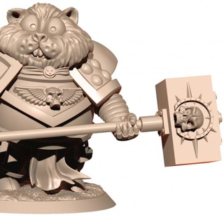 warhamster 40000 55mm apache-studio Tabletop Characters & Creatures Fantasy Universe Store cartoon rpg wargames warhammer dungeonsanddragons hamster wh40k dyd warhammer40000 3d print model - Mito3D