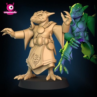 Dragonborn sihirbaz + binme versiyon kozmondo masaüstü karakterler yaratıklar fantezi Evren rpg d 3d print model - Mito3D