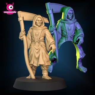 necromancer wizard + riding version cosmondo Tabletop Characters & Creatures Fantasy Universe dungeons miniatures rpg boardgames tabletop d&d wizards skirmish 3d print model - Mito3D