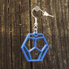 earrings dodecahedron 11 jewellery 3d print model - Mito3D