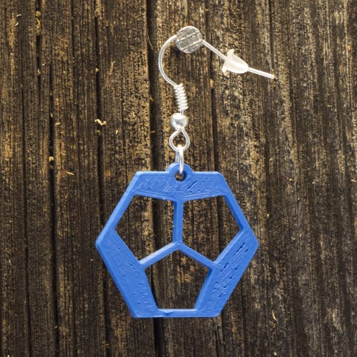 orecchini dodecaedro 12 gioielli gli orecchino 3D print model - Mito3D