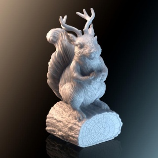 ratat skr - squirrel norse mythology miniature evolution Toys & Games Animal Creature Figures Tabletop Characters Creatures vikings ratatoskr wolpertinger 3d print model - Mito3D