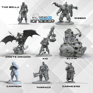 personajes parà juego rol ignacio berbel garcia tavolo personaggi creature fantasia universo troll ogro guerrero orchi nano gigante gooblin 3d print model - Mito3D