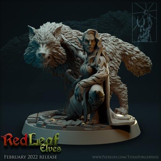 kırmızı yaprak orman avcı titan dövme minyatürler mağaza elf fantezi Warhammer Odun şampiyon yaş elfler savaş oyunu d haydut Sigmar 3d print model - Mito3D