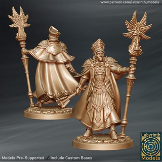 cardinal armor - 32mm scale labyrinth models Tabletop Characters & Creatures Fantasy Universe bishop dungeons fantasy hero rpg temple wargaming warhammer character miniature church archbishop boardgame tabletop wargame patreon d&d 3d print model - Mito3D