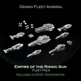 sci-fi ships fleet pack - empire rising sun - presupported grand fleet admiral tabletop  Tabletop Tabletop Characters & Creatures Sci-Fi Universe Tabletop Tabletop Vehicles & Machines alien battle future japan ship spaceship scifi tabletop ships empire fleet  3d print model - Mito3D