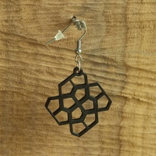 earrings cairo pentagonal tiling 4 jewellery 3d printing printed 3d print model - Mito3D