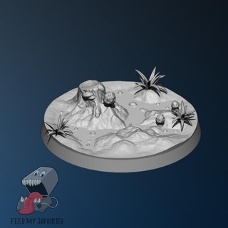 50 mm swamp base feed 3dprinter  Tabletop Tabletop accessories Store Tabletop 3D Printable Terrain Fantasy Terrain base mushroom swamp mire  3d print model - Mito3D