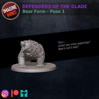 wp - defenders glade bear form pose 1 imagine minis Tabletop Characters & Creatures Fantasy Universe beast creature rpg wild miniature large warcraft wow tabletop dnd pathfinder druid ttrpg dnd5e 508 3d print model - Mito3D