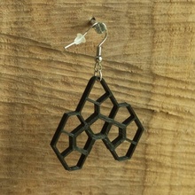 earrings cairo pentagonal tiling 5 jewellery 3d printing printed 3d print model - Mito3D
