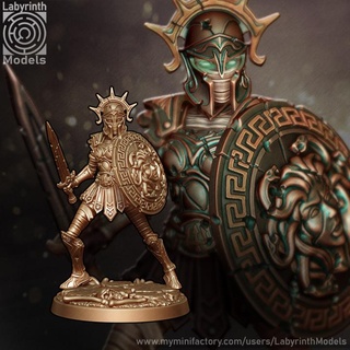 amazon daughters persephone set - 32mm scal labyrinth models Tabletop Characters & Creatures Fantasy Universe dungeons fantasy hero rpg undead wargaming warhammer warrior character miniature boardgame tabletop wargame patreon d&d cerberus necromancer 3d print model - Mito3D
