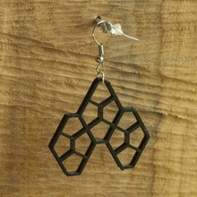 earrings cairo pentagonal tiling 51 jewellery 3d printing printed 3d print model - Mito3D