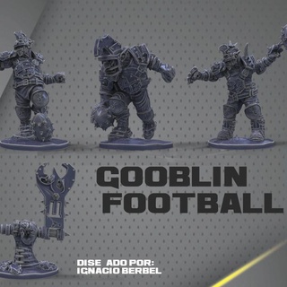 gooblin football para juegos de rol ignacio berbel garcia Tabletop Characters & Creatures Fantasy Universe troll ogro dem nio guerrero orco enano gugante 3d print model - Mito3D