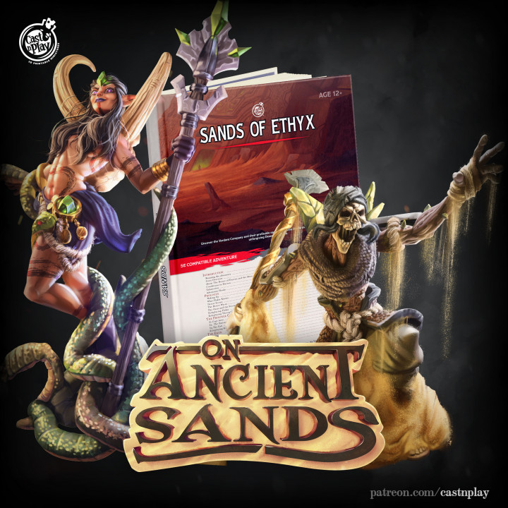 s1 e3 Sand ethix PDF Abenteuer Besetzung abspielen Tischplatte Zubehör Zeichen Kreaturen Fantasie Universum dnd 5e Oneshot 3D print model - Mito3D