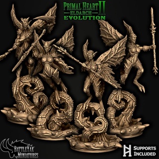 primordiale cuore calabrone 4 pack battaglia yak miniature tavolo personaggi creature fantasia universo negozio orrore wargaming volare scifi elfi dnd esploratore ttrpg arcano battleyakminiatures 3d print model - Mito3D